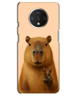 Чехол для OnePlus 7T с картинкой «Капибара виктория»