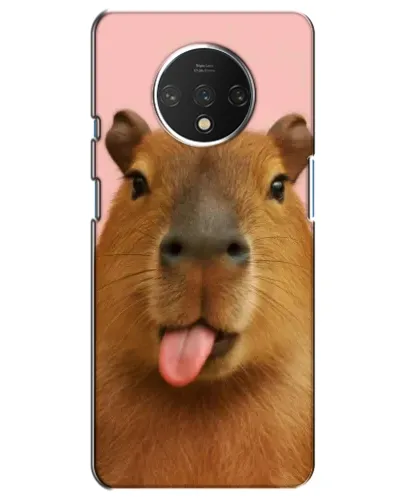Чехол для OnePlus 7T с картинкой «Капибара с языком»