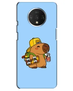 Чехол для OnePlus 7T с картинкой «Капибара на скейте»