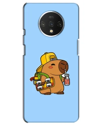 Чехол для OnePlus 7T с картинкой «Капибара на скейте»