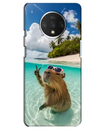 Чехол для OnePlus 7T с картинкой «Капибара на море»