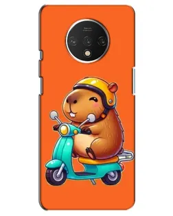 Чехол для OnePlus 7T с картинкой «Капибара на скутере»
