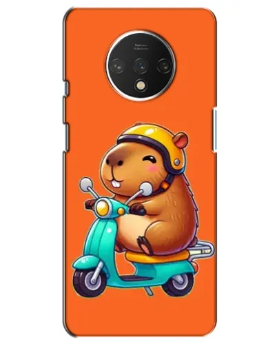 Чехол для OnePlus 7T с картинкой «Капибара на скутере»