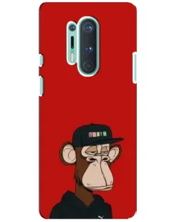 Чохол для OnePlus 8 Pro з картинкою «Bored Ape — червоний фон»