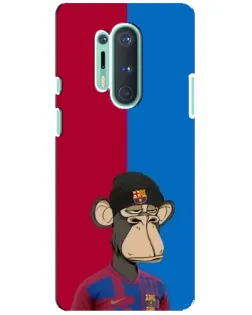 Чохол для OnePlus 8 Pro з картинкою «Bored Ape — фанат Барси»