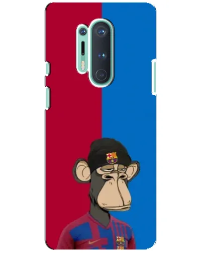 Чохол для OnePlus 8 Pro з картинкою «Bored Ape — фанат Барси»
