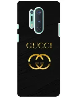 Чохол для OnePlus 8 Pro з картинкою «Золотий логотип Gucci»