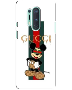 Чохол для OnePlus 8 Pro з картинкою «Міккі Маус Gucci — смуги»