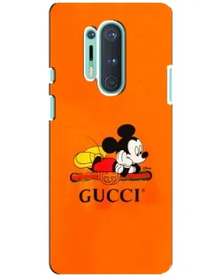 Чехол для OnePlus 8 Pro с картинкой «Микки Маус Gucci — оранж»