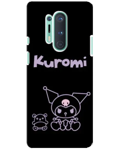 Чохол для OnePlus 8 Pro з картинкою «Kuromi — чорний мінімалізм»