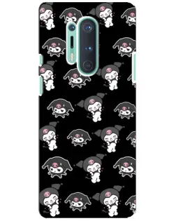 Чохол для OnePlus 8 Pro з картинкою «Чорний паттерн Kuromi»