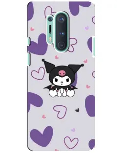 Чохол для OnePlus 8 Pro з картинкою «Kuromi та лавандові серця»
