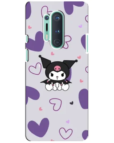 Чохол для OnePlus 8 Pro з картинкою «Kuromi та лавандові серця»
