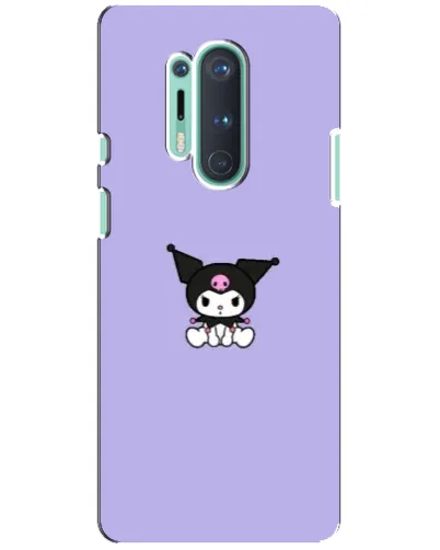 Чохол для OnePlus 8 Pro з картинкою «Kuromi — фіолетовий мінімалізм»