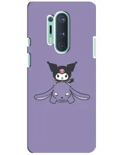 Чохол для OnePlus 8 Pro з картинкою «Kuromi на ліловому фоні»