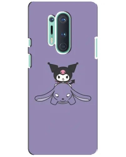 Чохол для OnePlus 8 Pro з картинкою «Kuromi на ліловому фоні»