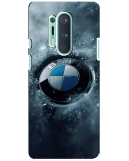 Чехол для OnePlus 8 Pro с картинкой «Логотип BMW — лед»