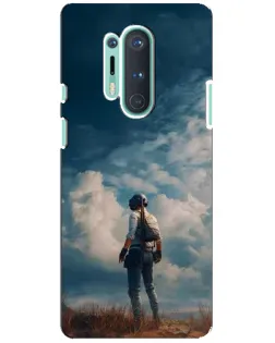 Чохол для OnePlus 8 Pro з картинкою «Герой PUBG на скелі»