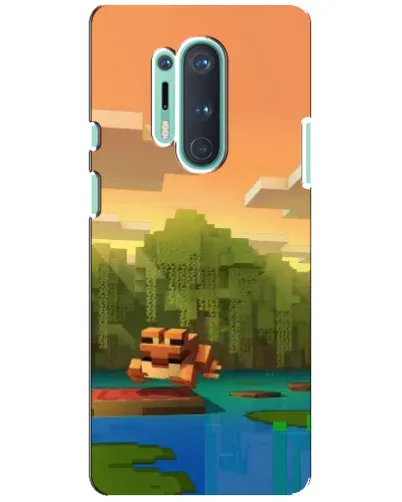 Чохол для OnePlus 8 Pro з картинкою «Майнкрафт захід сонця»