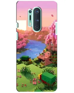 Чохол для OnePlus 8 Pro з картинкою «Рожеве дерево Minecraft»