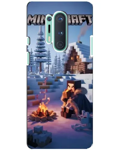 Чохол для OnePlus 8 Pro з картинкою «Зимовий Minecraft»
