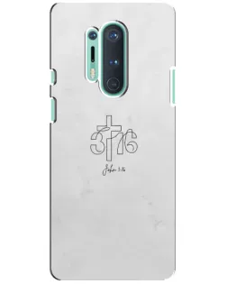 Чохол для OnePlus 8 Pro з картинкою «Івана 3:16 Хрест»