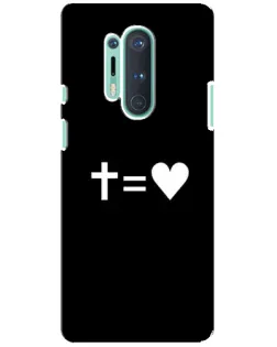 Чохол для OnePlus 8 Pro з картинкою «Хрест та Серце»