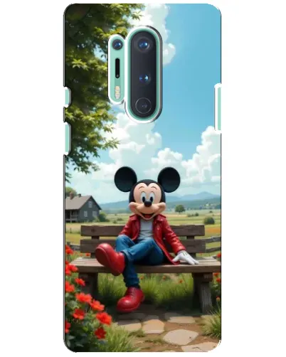 Чохол для OnePlus 8 Pro з картинкою «Міккі на лавці»