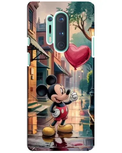 Чохол для OnePlus 8 Pro з картинкою «Міккі та кулька-серце»