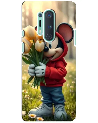 Чохол для OnePlus 8 Pro з картинкою «Міккі з тюльпанами»