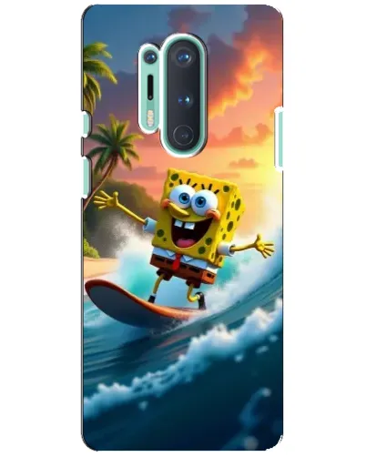 Чохол для OnePlus 8 Pro з картинкою «Губка Боб серфінгіст»