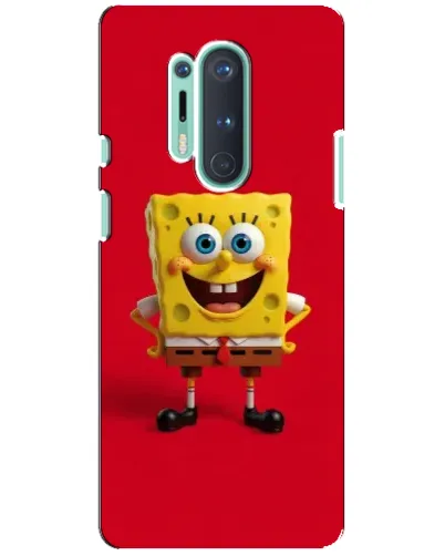 Чохол для OnePlus 8 Pro з картинкою «Спанч Боб на червоному»