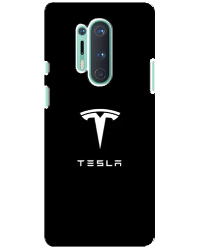 Чохол для OnePlus 8 Pro з картинкою «Tesla White Logo»