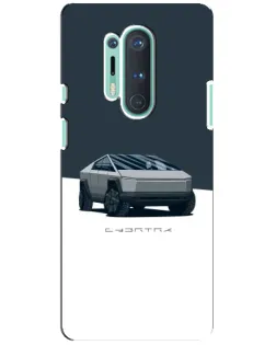 Чохол для OnePlus 8 Pro з картинкою «Сріблястий Cybertruck Tesla»