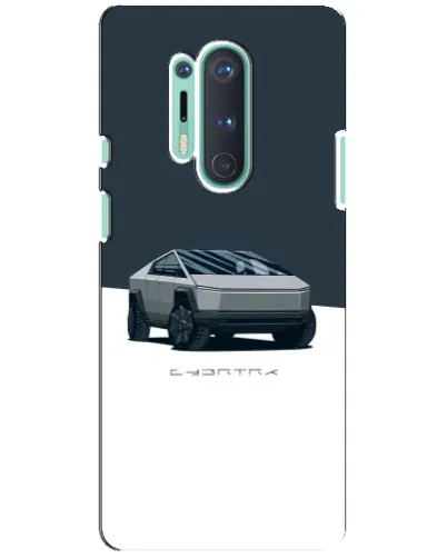 Чохол для OnePlus 8 Pro з картинкою «Сріблястий Cybertruck Tesla»
