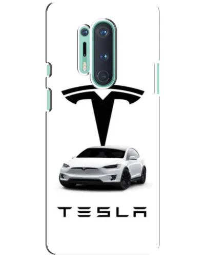 Чохол для OnePlus 8 Pro з картинкою «Tesla White Style»
