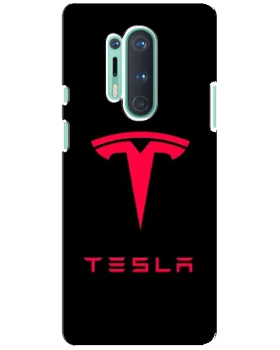 Чохол для OnePlus 8 Pro з картинкою «Tesla Red Logo»