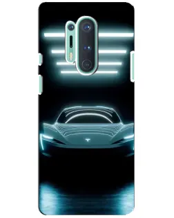 Чохол для OnePlus 8 Pro з картинкою «Tesla в неоні»