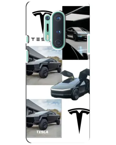 Чохол для OnePlus 8 Pro з картинкою «Колаж Cybertruck Tesla»