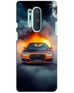 Чохол для OnePlus 8 Pro з картинкою «Audi у вогняному диму»