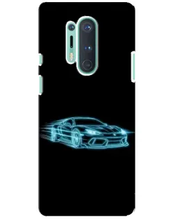 Чохол для OnePlus 8 Pro з картинкою «Неоновий контур Lamborghini»