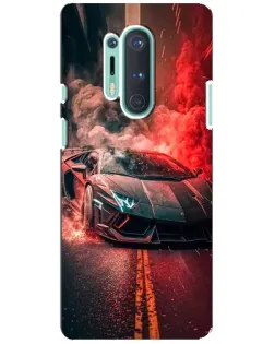 Чохол для OnePlus 8 Pro з картинкою «Lamborghini червоний дим»