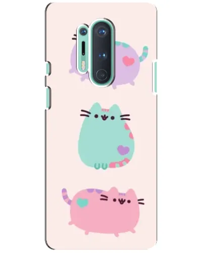Чохол для OnePlus 8 Pro з картинкою «Pusheen тріо»
