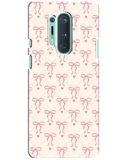 Чохол для OnePlus 8 Pro з картинкою «Рожеві бантики Coquette»