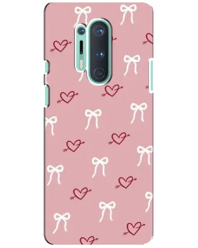 Чохол для OnePlus 8 Pro з картинкою «Серця та банти» Чохол для OnePlus 8 Pro з картинкою «Серця та банти»