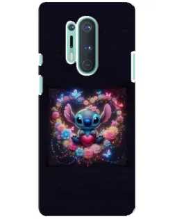 Чехол для OnePlus 8 Pro с картинкой «Stitch в цветах»