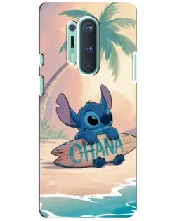 Чехол для OnePlus 8 Pro с картинкой «Стич на серфе»
