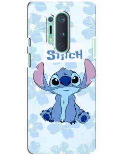 Чехол для OnePlus 8 Pro с картинкой «Stitch среди цветов»
