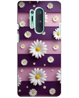 Чохол для OnePlus 8 Pro з картинкою «Ромашки на фіолетовому»