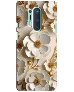 Чохол для OnePlus 8 Pro з картинкою «Білі паперові квіти»